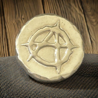 1 troy oz silver round, handpoured anarchy design from Scotland, perfect for collectors or unique gifts for him. - Image 4