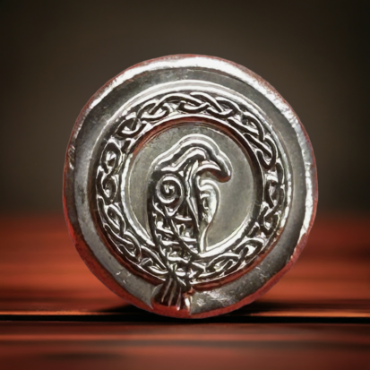 1 oz Solid Silver Round - Hand-Poured Celtic Crow Design, Collectible Silver Coin, Perfect Gift for Numismatics - Image 8