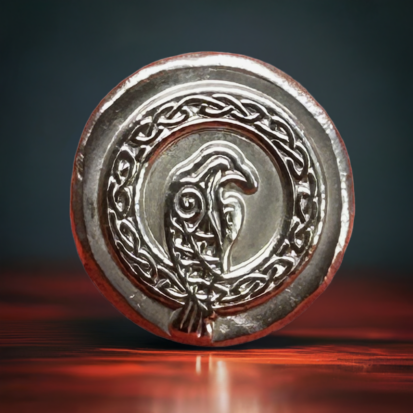 1 oz Solid Silver Round - Hand-Poured Celtic Crow Design, Collectible Silver Coin, Perfect Gift for Numismatics - Image 5