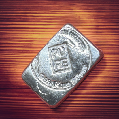 Pure Scottish Silver 1 Troy oz Flat Bar (pure) - Unique Hand Poured Ingot, Wealth Preservation - Exceptional Gift for Collectors - Image 8