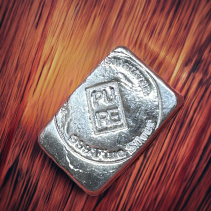 Pure Scottish Silver 1 Troy oz Flat Bar (pure) - Unique Hand Poured Ingot, Wealth Preservation - Exceptional Gift for Collectors - Image 5
