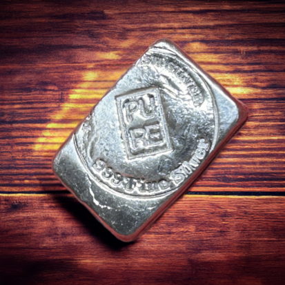 Pure Scottish Silver 1 Troy oz Flat Bar (pure) - Unique Hand Poured Ingot, Wealth Preservation - Exceptional Gift for Collectors - Image 2