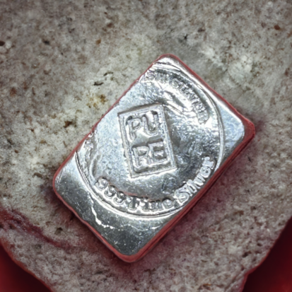 Pure Scottish Silver 1 Troy oz Flat Bar (pure) - Unique Hand Poured Ingot, Wealth Preservation - Exceptional Gift for Collectors - Image 3