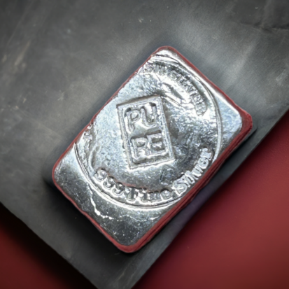 Pure Scottish Silver 1 Troy oz Flat Bar (pure) - Unique Hand Poured Ingot, Wealth Preservation - Exceptional Gift for Collectors - Image 9