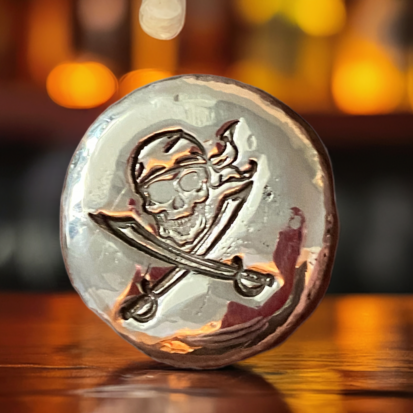 Stamped Pirate Round - 1oz 999 Fine Silver - Image 11