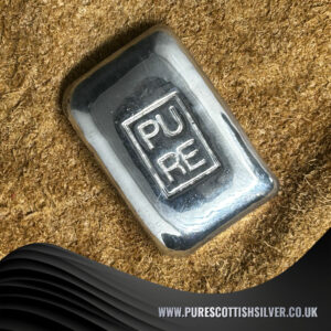 Pure Stamped 1 Troy oz Flat Bar  – Pure Stamped Flat Silver Ingot, Collectible Investment, Perfect Gift for Metal Enthusiasts