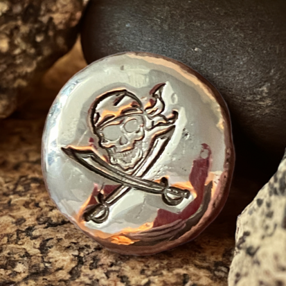 Stamped Pirate Round - 1oz 999 Fine Silver - Image 8