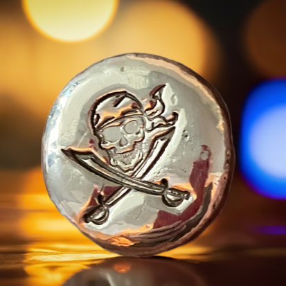 Stamped Pirate Round - 1oz 999 Fine Silver - Image 7