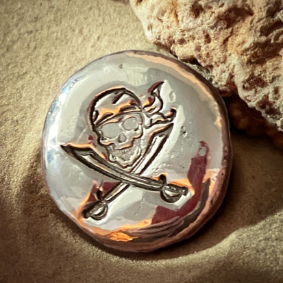 Stamped Pirate Round - 1oz 999 Fine Silver - Image 5