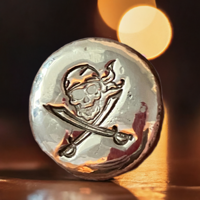 Stamped Pirate Round - 1oz 999 Fine Silver - Image 3