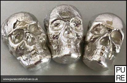1oz Silver Skull
