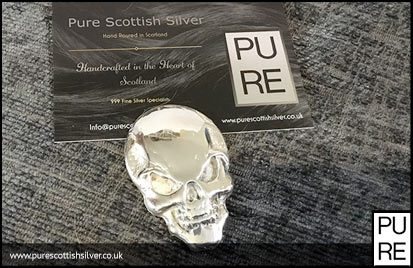 Silver Bullion Skull Hand Poured
