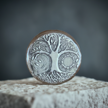 1oz Solid Silver Round - Tree of Life Sun & Moon Embossed Collectible, Spiritual Meditation Token, Unique Gift for Silver Enthusiasts - Image 7