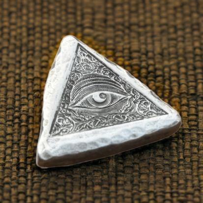 All Seeing Eye (New) - 2 Troy Ounce Silver Bullion 999fs - Image 2