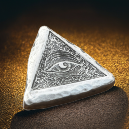 All Seeing Eye (New) - 2 Troy Ounce Silver Bullion 999fs - Image 8