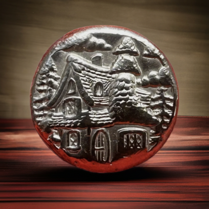 2 Troy oz Solid Silver Round - Hand Poured, Embossed Cottage Design, Collector's Piece, Unique Housewarming Gift - Image 6