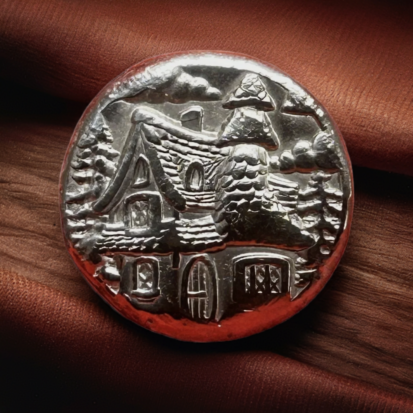 2 Troy oz Solid Silver Round - Hand Poured, Embossed Cottage Design, Collector's Piece, Unique Housewarming Gift - Image 9