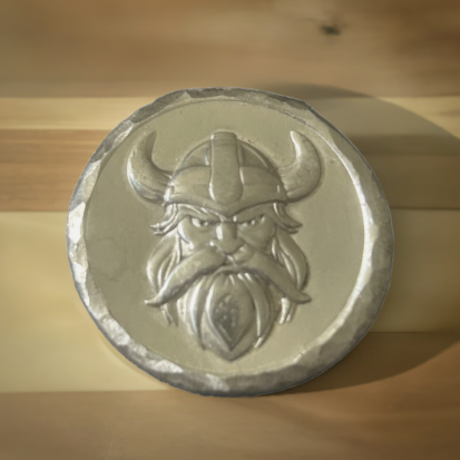 2 Troy oz Solid Silver Round with Dwarf Warrior, Handmade in Scotland, Fantasy Collectible Gift - Image 5