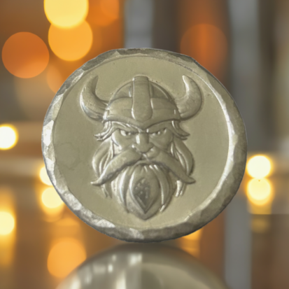 2 Troy oz Solid Silver Round with Dwarf Warrior, Handmade in Scotland, Fantasy Collectible Gift - Image 6