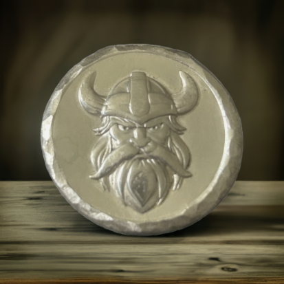 2 Troy oz Solid Silver Round with Dwarf Warrior, Handmade in Scotland, Fantasy Collectible Gift - Image 10