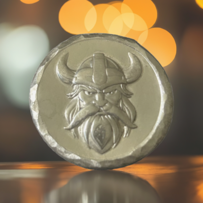 2 Troy oz Solid Silver Round with Dwarf Warrior, Handmade in Scotland, Fantasy Collectible Gift - Image 8