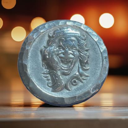 2 troy oz fine 999 silver joker round, unique handmade collectible coin for novelty gift, perfect for comic fans - Image 2