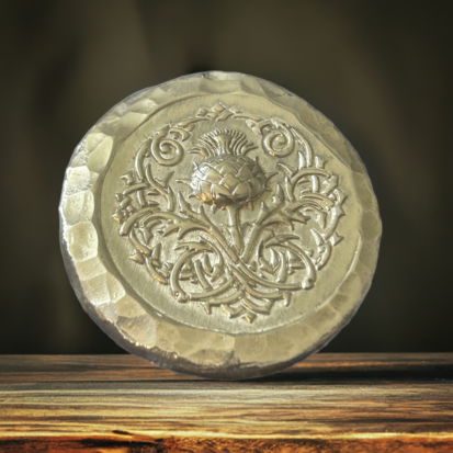 2 troy ounce,999fs Celtic thistle round, handmade in Scotland, stunning keepsake or thoughtful gift for special occasions. - Image 9