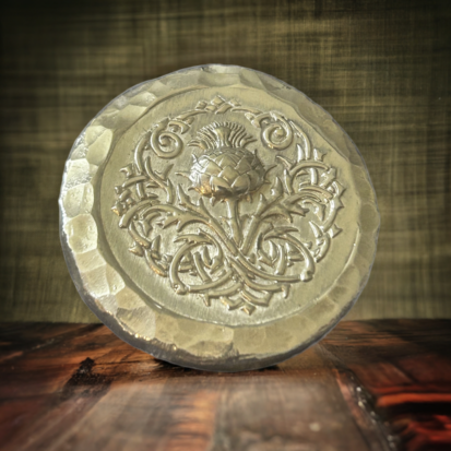 2 troy ounce,999fs Celtic thistle round, handmade in Scotland, stunning keepsake or thoughtful gift for special occasions. - Image 2