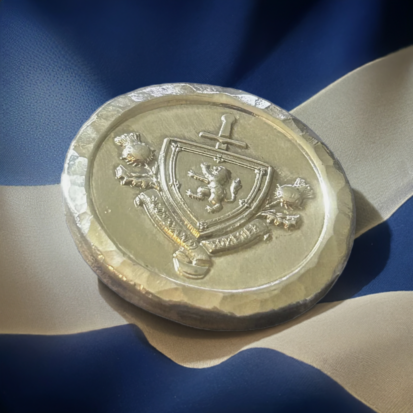 2 troy ounce Scottish Crest, Artisan Crafted Coin for Display, Ideal Gift for History Buffs and Collectors.
