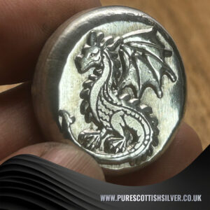 Silver Round 2oz Mythical Dragon Design – Collectible Fine Silver Coin for Fantasy Enthusiasts & Unique Gifts