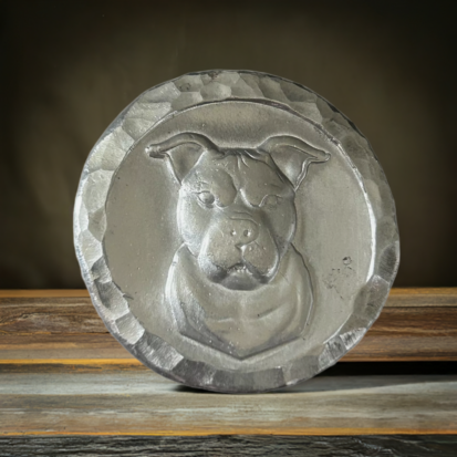 2 Troy Oz Silver Round, Custom Hand poured Pitbull Round, Great for Collectors or Dog Lovers, Crafted in Scotland - Image 6
