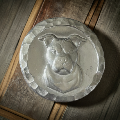 2 Troy Oz Silver Round, Custom Hand poured Pitbull Round, Great for Collectors or Dog Lovers, Crafted in Scotland - Image 5