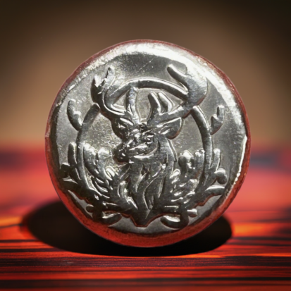 2oz Solid Silver Round - Hand Poured, Embossed stag Design, Collector's Piece, Unique Housewarming Gift - Image 6