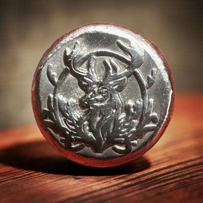 2oz Solid Silver Round - Hand Poured, Embossed stag Design, Collector's Piece, Unique Housewarming Gift - Image 5
