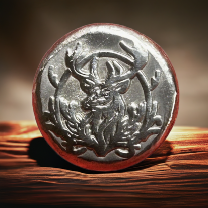 2oz Solid Silver Round - Hand Poured, Embossed stag Design, Collector's Piece, Unique Housewarming Gift - Image 8