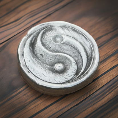 Yin Yang Solid Silver 2oz Round - Image 14