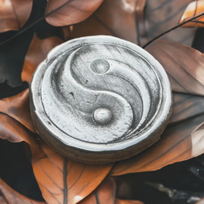 Yin Yang Solid Silver 2oz Round - Image 9