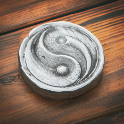 Yin Yang Solid Silver 2oz Round - Image 2