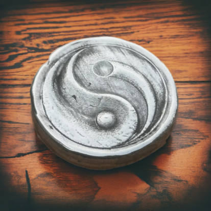 Yin Yang Solid Silver 2oz Round - Image 12
