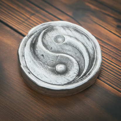 Yin Yang Solid Silver 2oz Round - Image 15