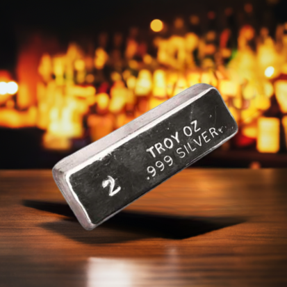 2 oz Silver Ingot - Stamped - Image 3