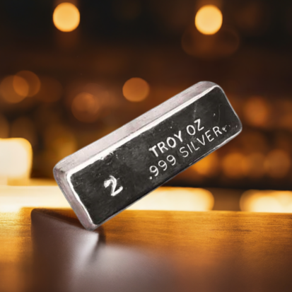 2 oz Silver Ingot - Stamped - Image 9