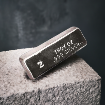 2 oz Silver Ingot - Stamped - Image 8