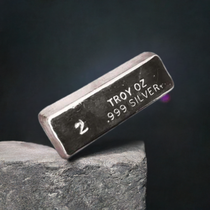 2 oz Silver Ingot - Stamped - Image 7
