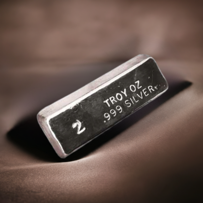 2 oz Silver Ingot - Stamped