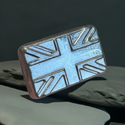 Solid Silver Union Jack Bar 40g - Image 4