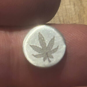 2g Solid Silver Fractionals – Cannabis Leaf