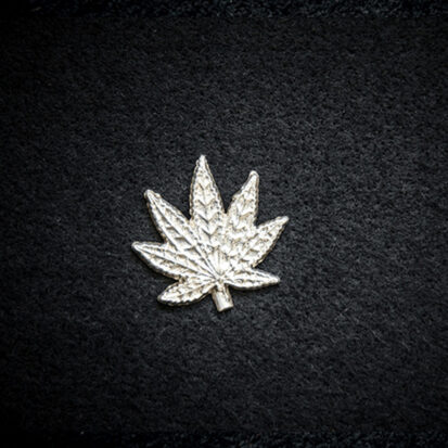Silver Cannabis Leaf