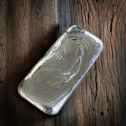 4ozt Ripple Bar (pour lines) Hand Poured Silver Bar - Image 3
