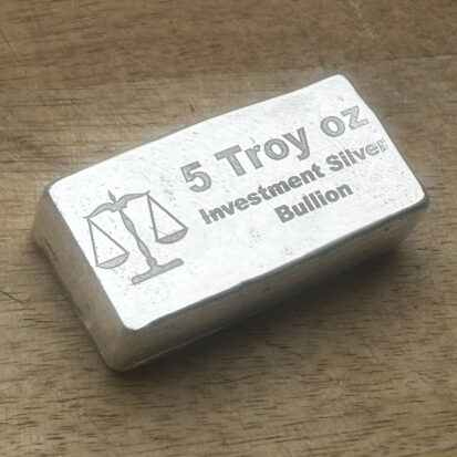 5 troy oz, Investment Bar Solid Silver, 999fs, Made in Scotland – Ideal for Investment & Gift Giving.